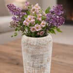 Wooden Flower Vase for Home Decor,