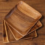 Wooden Plates, Set of 4