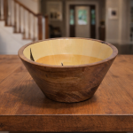 LTD Printed Mango Wood Bowl – 10x4.5 Inch Handcrafted Round Serving Bowl with Food-