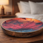 Round Serving Tray Platter meena Thali Dining Plate for Home and Kitchen