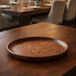 Sheesham Wood Serving Round plate : 25cm